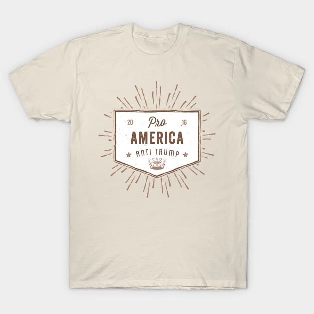 Pro America Anti Trump T-Shirt by kippygo